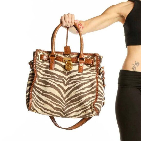 Michael Kors Zebra print Hamilton purse - Picture 1 of 10